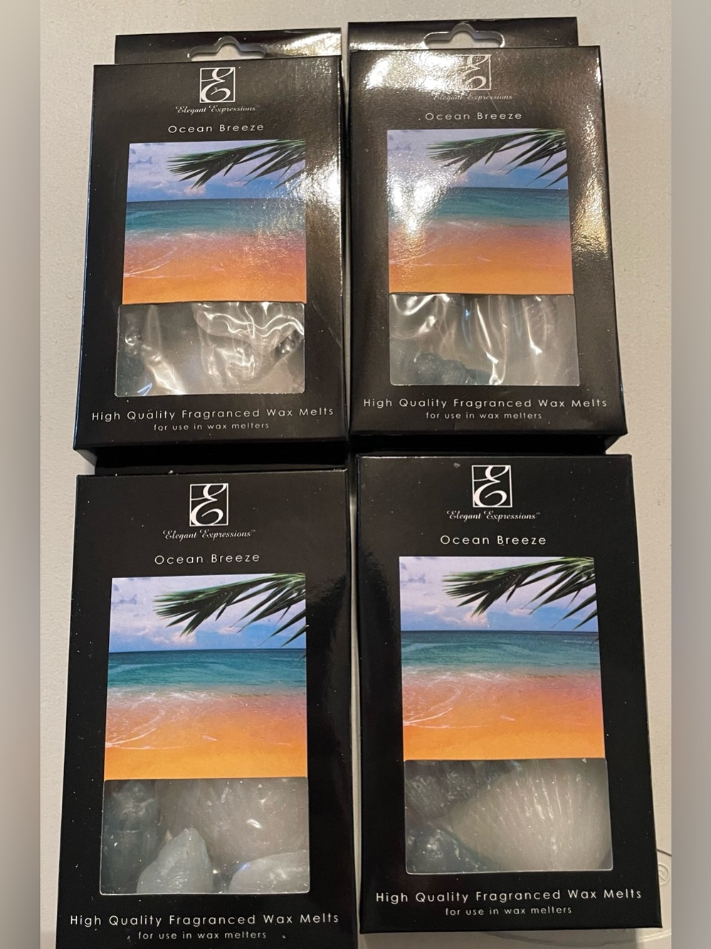 Elegant Expressions Ocean Breeze Seashell shaped Wax Tarts 4 boxes